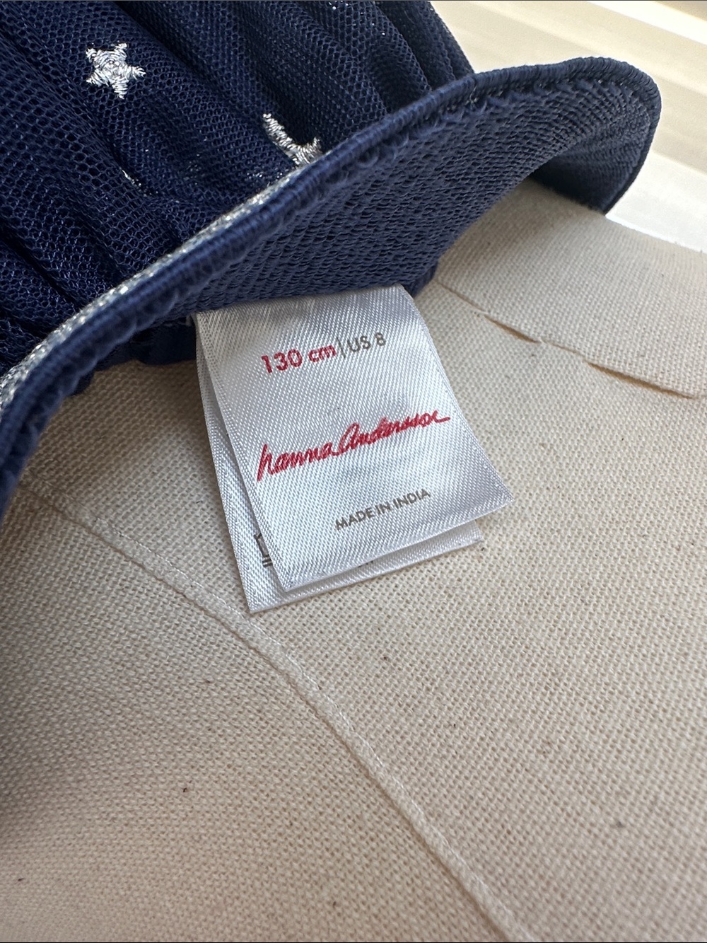 Hanna Andersson Navy Tulle Skirt with Silver Star Waistband - Picture 5 of 5